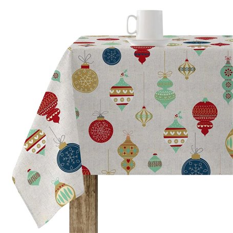 Nappe enduite antitache Muaré Merry Christmas 100 x 140 cm