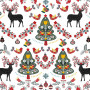 Nappe enduite antitache Mauré Merry Christmas 100 x 140 cm