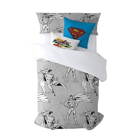 Housse de Couette Superman Superman Gris 180 x 220 cm