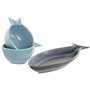 Ensemble à apértif Home ESPRIT Bleu Bleu ciel Porcelaine Acacia médite