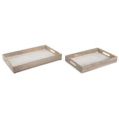 Jeux de plateaux Home ESPRIT Blanc Bois de manguier Bois MDF 44 x 29 x
