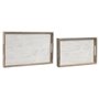 Jeux de plateaux Home ESPRIT Blanc Bois de manguier Bois MDF 44 x 29 x