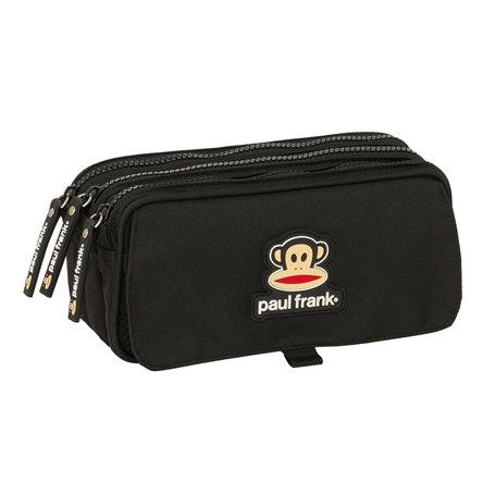 Trousse Fourre-Tout Triple Paul Frank Join the fun Noir 21,5 x 10 x 8