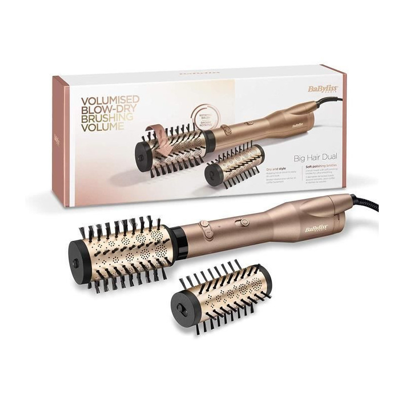 Brosse Thermique AS952E Babyliss Noir Champagne Doré Électrique (2 Unités) (1 Unité) 650W (3 pcs)