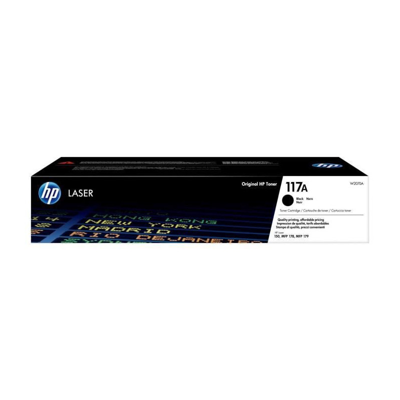 HP Cartouche de toner laser authentique 117A, noir