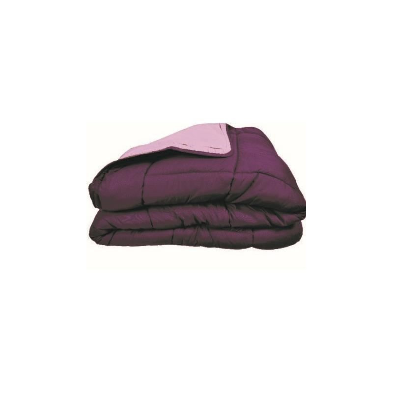 Couette Microfibre 400g/m² CALGARY Prune & Parme 240x260cm