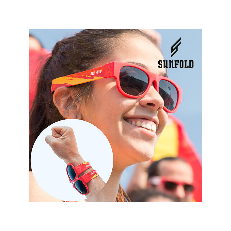 Lunettes de Soleil Enveloppantes Sunfold Spain Red