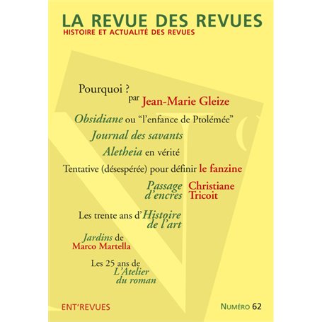 La Revue des revues - numéro 62