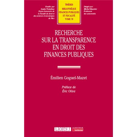 Recherche sur la transparence en droit des finances publiques