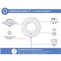 Chargeur induction Anneau Compatible MagSafe 15W Blanc Force Power