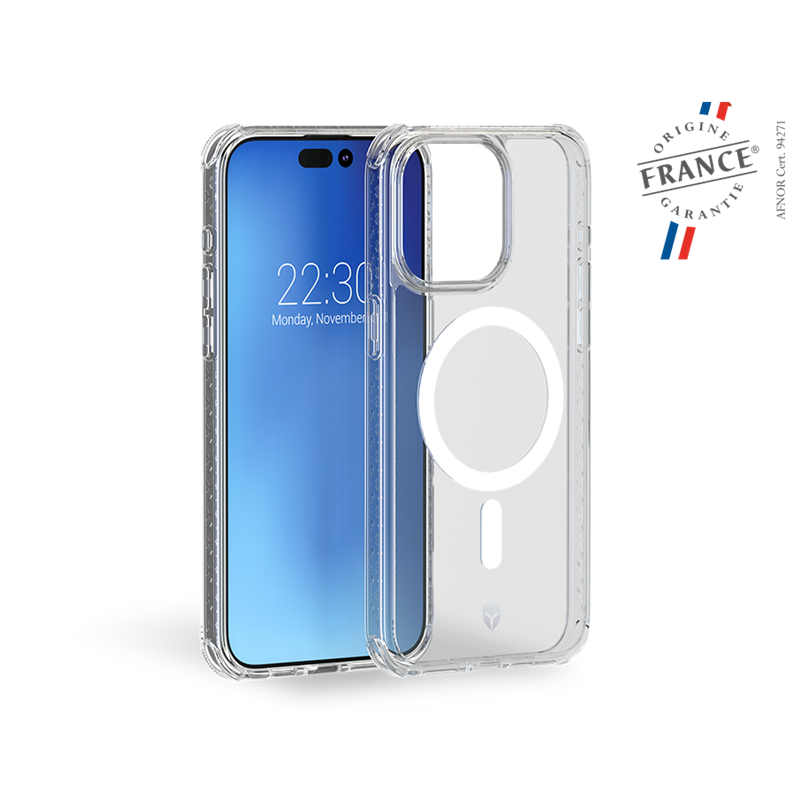 Coque Renforcée iPhone 15 Pro Max AIR Origine France Garantie Compatible MagSafe Transparente - Origine France Garantie