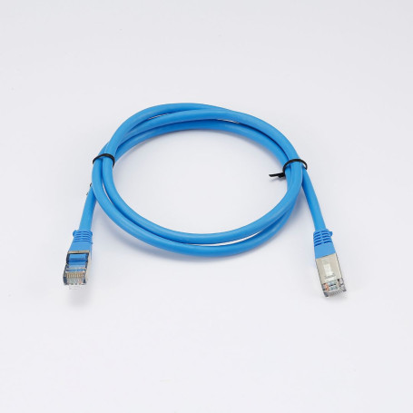 C ble RJ45 Male/Male droit CAT6A F/UTP - Longueur 1M - Bleu - en sachet