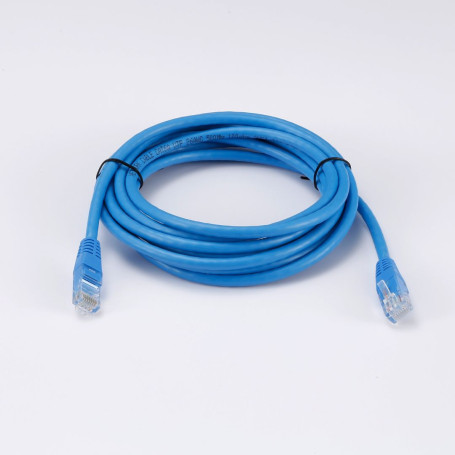 C ble RJ45 Male/Male droit CAT6A U/UTP - Longueur 3M - Bleu - en sachet