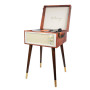 Platine vinyle COTTAGE bluetooth out 4 pieds amovibles motif cuir vintage