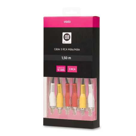 C ble 3RCA m le/3RCA m le 1m50
