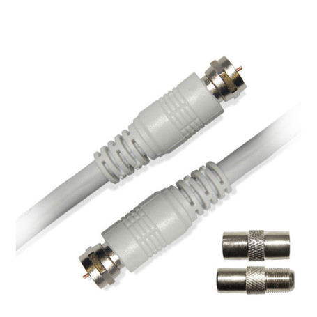 C ble SAT m le - 10 m 2 adaptateurs