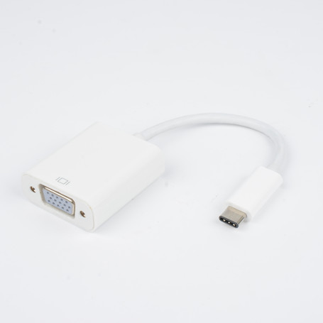 Adaptateur USB-C m le /VGA femelle Connecrteurs en nickel Pour Macbook et PC Plu