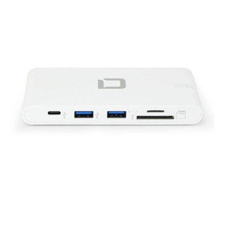 DICOTA Station d'accueil portable Blanc 9-en-1 USB-A/USB-C Plug and play HDMI VG