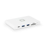 DICOTA Station d'accueil portable Blanc 9-en-1 USB-A/USB-C Plug and play HDMI VG