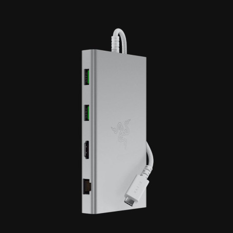 RAZER USB-C Dock - 11-Port USB-C Hub - HDMI 4K - son 7.1 - Mercury Edition