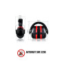 Casque Anti bruit attnuation 32dB avec housse de transport noir/rouge