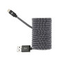 C ble USB-C/Lightning nylon tress 2m - noir & blanc Charge rapide Connecteurs e