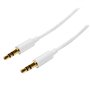 StarTech.com Câble Audio Stéréo Mini-Jack 3.5mm Slim de 1 m - Mâle/Mâle - Blanc