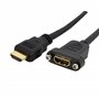 StarTech.com Adaptateur HDMI 1m - Câble HDMI 4K30Hz Haut Débit pour Montage sur Panneau - Bande Passante 10.2 Gbps - HDMI 4K à H