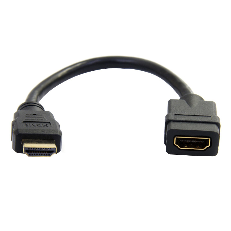 Startech.com Rallonge HDMI 15,2cm - Câble HDMI Court M/F - Rallonge de Câble HDMI 4K - Économiseur de Port HDMI UHD 4K30Hz M/F