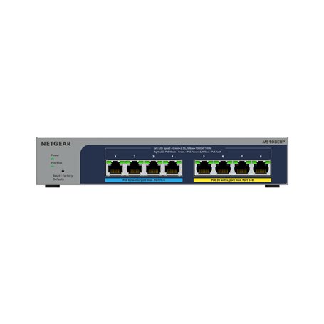NETGEAR 8-port Ultra60 PoE++ Multi-Gigabit (2.5G) Ethernet Plus Switch Géré L2/L3 2.5G Ethernet (100/1000/2500) Connexion Ethern