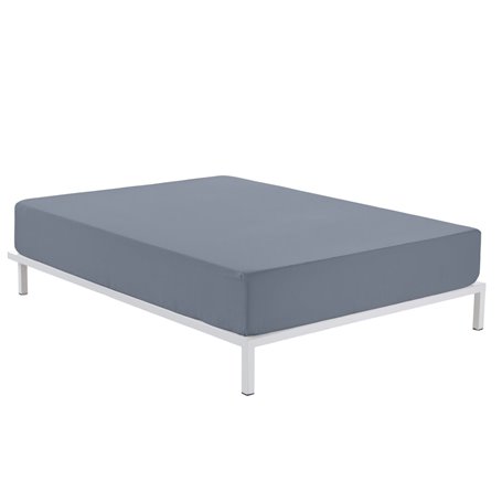 Drap housse Alexandra House Living Gris acier 135 x 210 cm