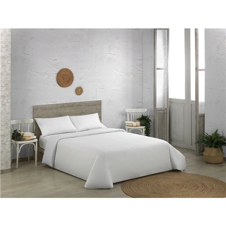 Housse de Couette Alexandra House Living QUTUN Blanc 240 x 220 cm