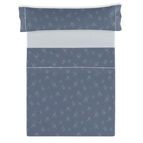 Jeu de draps Alexandra House Living Vairy Bleu Lit 1 persone 3 Pièces