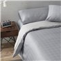 Parure de couette Alexandra House Living Sophia Gris acier Lit king size 3 Pièces