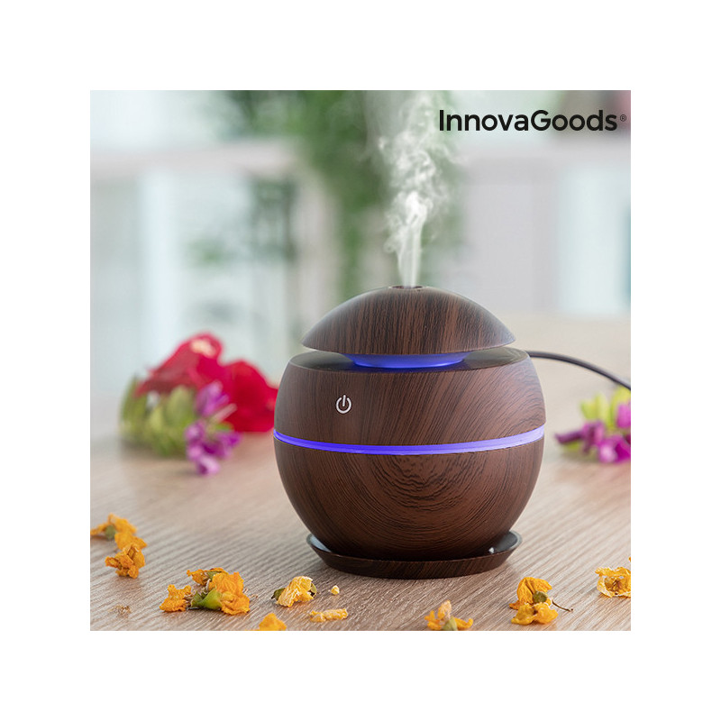 Mini humidificateur diffuseur d'arômes Dark Walnut InnovaGoods