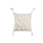 Coussin Home ESPRIT Blanc Pompons Boho 45 x 15 x 45 cm