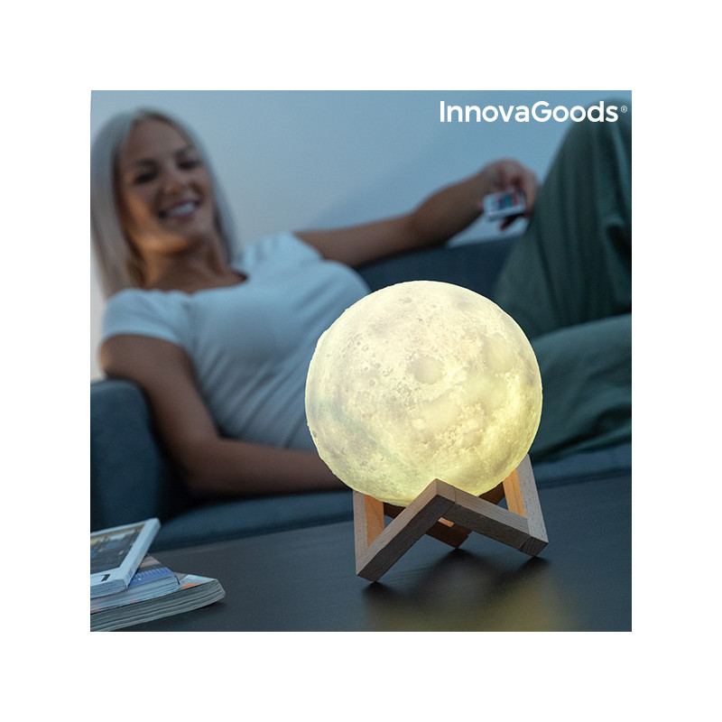 Lampe LED Rechargeable Lune Moondy InnovaGoods