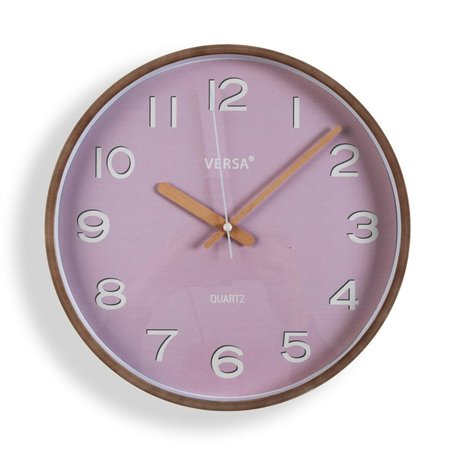 Horloge Murale Versa Rose Plastique Quartz 4