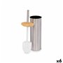 Brosse de salle de wc Argenté Bambou Acier inoxydable 9