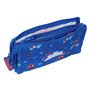 Trousse Fourre-Tout Double Spidey Bleu 22 x 12 x 3 cm