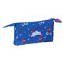 Trousse Fourre-Tout Double Spidey Bleu 22 x 12 x 3 cm