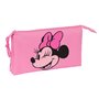 Trousse Fourre-Tout Double Minnie Mouse Loving Rose 22 x 12 x 3 cm