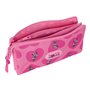 Trousse Fourre-Tout Double Minnie Mouse Loving Rose 22 x 12 x 3 cm