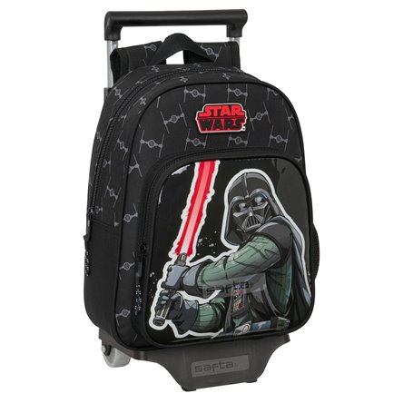 Cartable à roulettes Star Wars The fighter Noir 27 x 33 x 10 cm