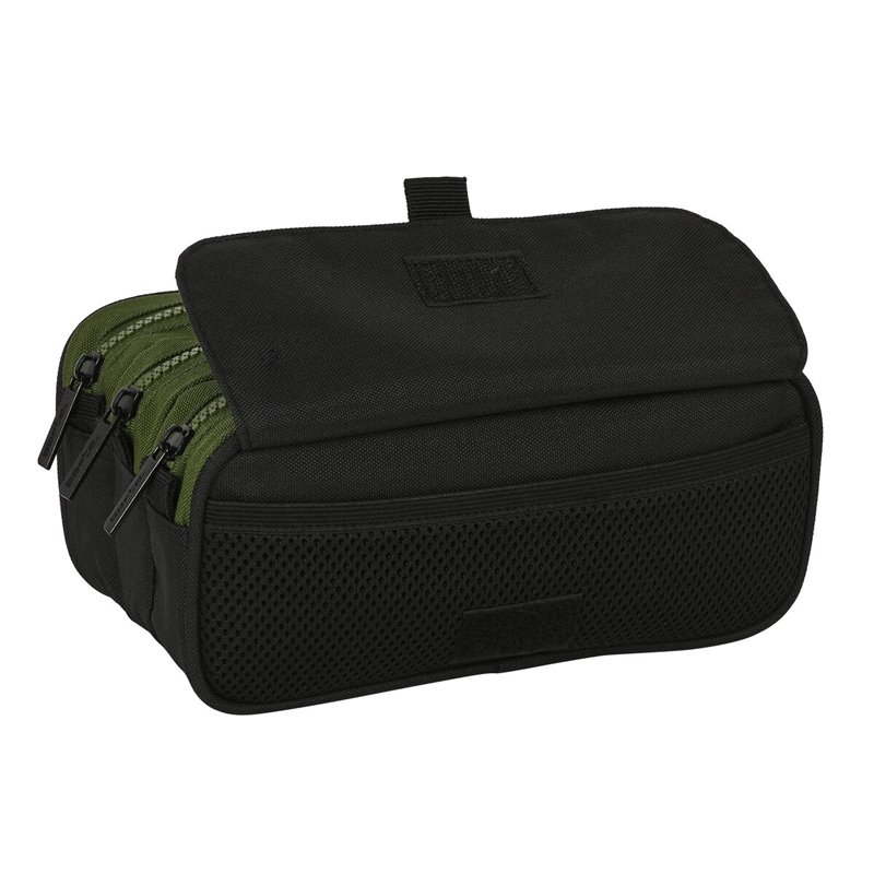 Image secondaire de Trousse Fourre-Tout Triple Safta Dark forest Noir Vert 21,5 x 10 x 8 cm