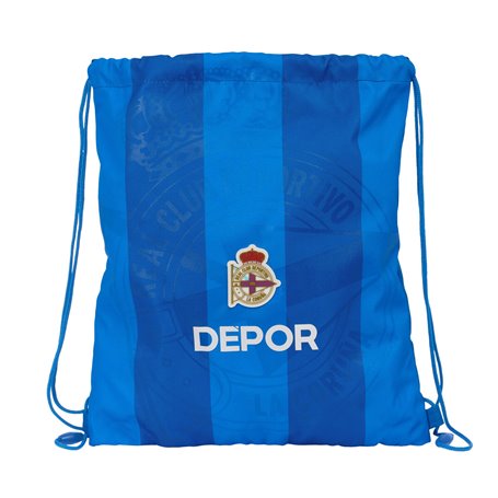 Sac à dos serré par des ficelles R. C. Deportivo de La Coruña Bleu 35 x 40 x 1 cm