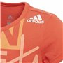 T shirt à manches courtes Enfant Adidas Graphic Tee Orange