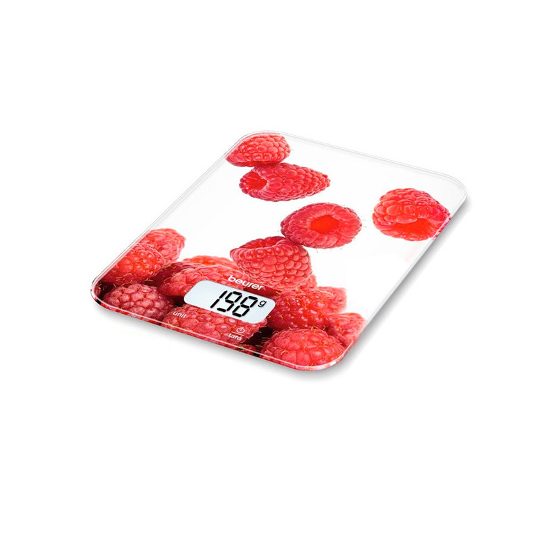 Balance de cuisine numérique Beurer KS 19 berry 5 Kg Blanc Rouge