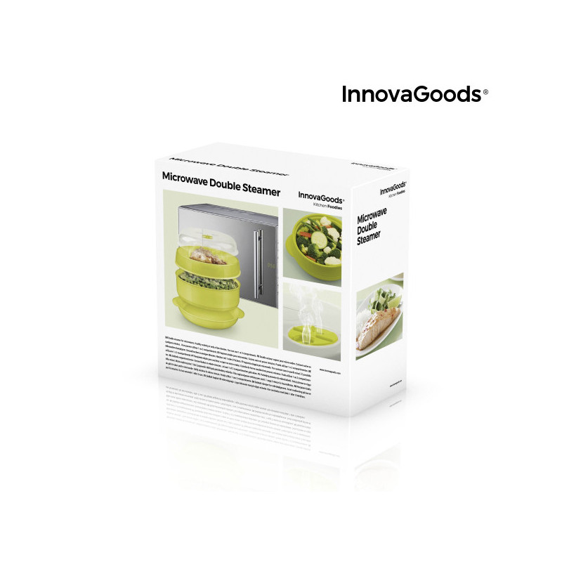 Image secondaire de Cuiseur-Vapeur Double pour Micro-Ondes Codowave InnovaGoods