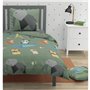 Parure de couette Roupillon Animals 140 x 200 cm Vert Kaki 2 Pièces